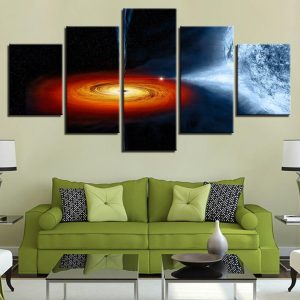 Planet 52 - Space 5 Panel Canvas Art Wall Decor