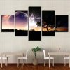 Planet Earth 4 - Space 5 Panel Canvas Art Wall Decor