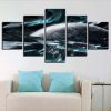 Planet Earth 7 - Space 5 Panel Canvas Art Wall Decor