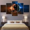 Planet Earth 9 - Space 5 Panel Canvas Art Wall Decor