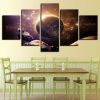 Planet Earth Universe 10 - Space 5 Panel Canvas Art Wall Decor