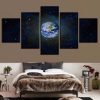 Planet Earth Universe 11 - Space 5 Panel Canvas Art Wall Decor