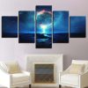 Planet Earth Universe 5 - Space 5 Panel Canvas Art Wall Decor