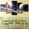 Planet Earth Universe 9 - Space 5 Panel Canvas Art Wall Decor