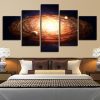 Planet Landscape 1 - Space 5 Panel Canvas Art Wall Decor