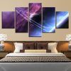 Planet Landscape 2 - Space 5 Panel Canvas Art Wall Decor