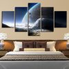 Planet Landscape 3 - Space 5 Panel Canvas Art Wall Decor