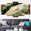 Planet Space Surface -Space 5 Panel Canvas Art Wall Decor