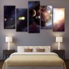 Planets - Space 5 Panel Canvas Art Wall Decor