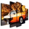 Plymouth Barracuda Racing Car - Automative 5 Panel Canvas Art Wall Decor