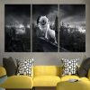 Pokemon Absol Black And White Anime 3 Pieces - 3 Panel Canvas Art Wall Decor