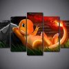 Pokemon Charmander Anime - 5 Panel Canvas Art Wall Decor