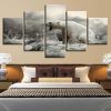 Polar Bear 8 - Animal 5 Panel Canvas Art Wall Decor