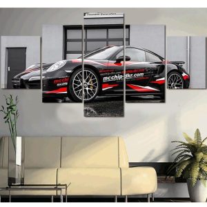 Porsche 911 Turbo S Car - 5 Panel Canvas Art Wall Decor