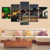 Port Of Suzhou China Night Scenery - Nature 5 Panel Canvas Art Wall Decor