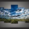 Prairie Landscape And Sky 01 - Nature 5 Panel Canvas Art Wall Decor