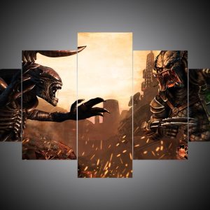 Predator 1 - Movie 5 Panel Canvas Art Wall Decor