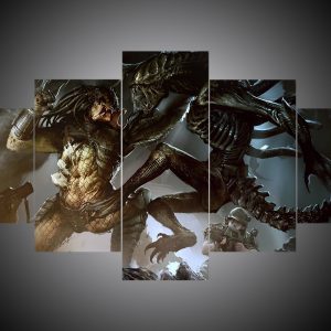 Predator 4 - Movie 5 Panel Canvas Art Wall Decor