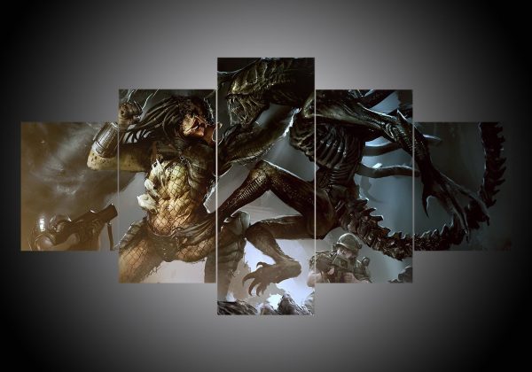 Predator 4 - Movie 5 Panel Canvas Art Wall Decor