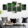 Proverbs 3:5 #2 ‘trust In The Lord With All Your Heart’ Bible Verse On Multi Nature - 5 Panel Canvas Art Wall Decor