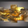 Psychedelic Light Nebula 1 - Abstract 5 Panel Canvas Art Wall Decor