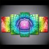 Psychedelic Statues - Abstract 5 Panel Canvas Art Wall Decor