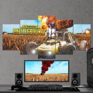 Pubg Playerunknowns Battlegrounds 10 - Gaming 5 Panel Canvas Art Wall Decor