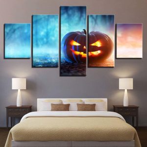 Pumpkin 5 - Abstract 5 Panel Canvas Art Wall Decor