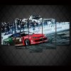 Racing Rally Race Car Group 01 - Automative 5 Panel Canvas Art Wall Decor