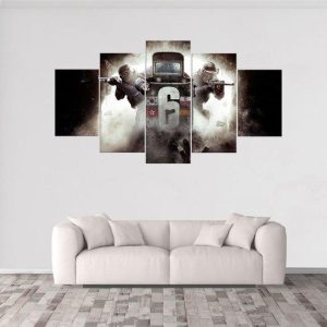 Rainbow Six Siege 2 - Gaming 5 Panel Canvas Art Wall Decor