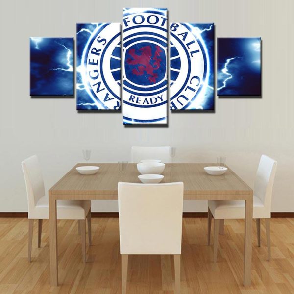 Rangers Football Club Team - Sport 5 Panel Canvas Art Wall Decor