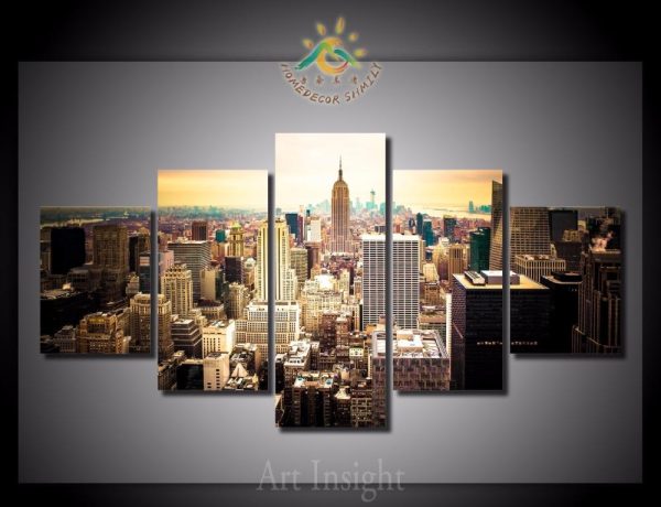 Ravishing City - New York - Nature 5 Panel Canvas Art Wall Decor