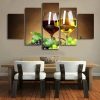 Red And Green Wine - Wine 5 Panel Canvas Art Wall Decor