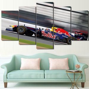 Red Bull Formula 1 Sport - 5 Panel Canvas Art Wall Decor