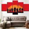 Red Dead Redemption 2 Squad In The Sunset - Gaming 5 Panel Canvas Art Wall Decor-CV