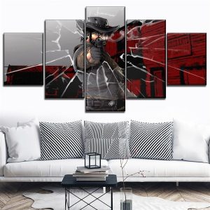 Red Dead Redemption John Marston Gaming - 5 Panel Canvas Art Wall Decor