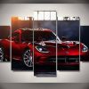 Red Exotic Sports Car 01 - Automative 5 Panel Canvas Art Wall Decor