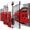 Red London Bus - Automative 5 Panel Canvas Art Wall Decor