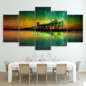 Reflection Lake Modular 01 - Nature 5 Panel Canvas Art Wall Decor