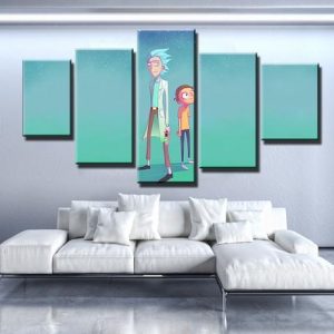 Rick And Morty 1 - Cartoon 5 Panel Canvas Art Wall Decor