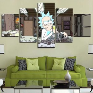 Rick And Morty 23 - Cartoon 5 Panel Canvas Art Wall Decor