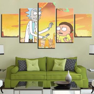 Rick And Morty 27 - Cartoon 5 Panel Canvas Art Wall Decor