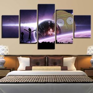 Rick And Morty 28 - Cartoon 5 Panel Canvas Art Wall Decor