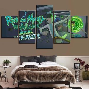 Rick And Morty 33 - Cartoon 5 Panel Canvas Art Wall Decor