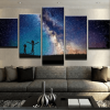 Rick And Morty Galaxy Cartoon - 5 Panel Canvas Art Wall Decor