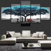 Rick And Morty Under Blue Tree Sitcom - 5 Panel Canvas Art Wall Decor