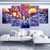 Rick & Morty Inspired 17 Cartoon - 5 Panel Canvas Art Wall Decor