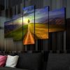 Road To Paradise - Nature 5 Panel Canvas Art Wall Decor