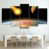 Rock Fall Into The Earth - Space 5 Panel Canvas Art Wall Decor