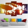 Rock Music Drums Sunset Cymbals 1 - Music 5 Panel Canvas Art Wall Decor